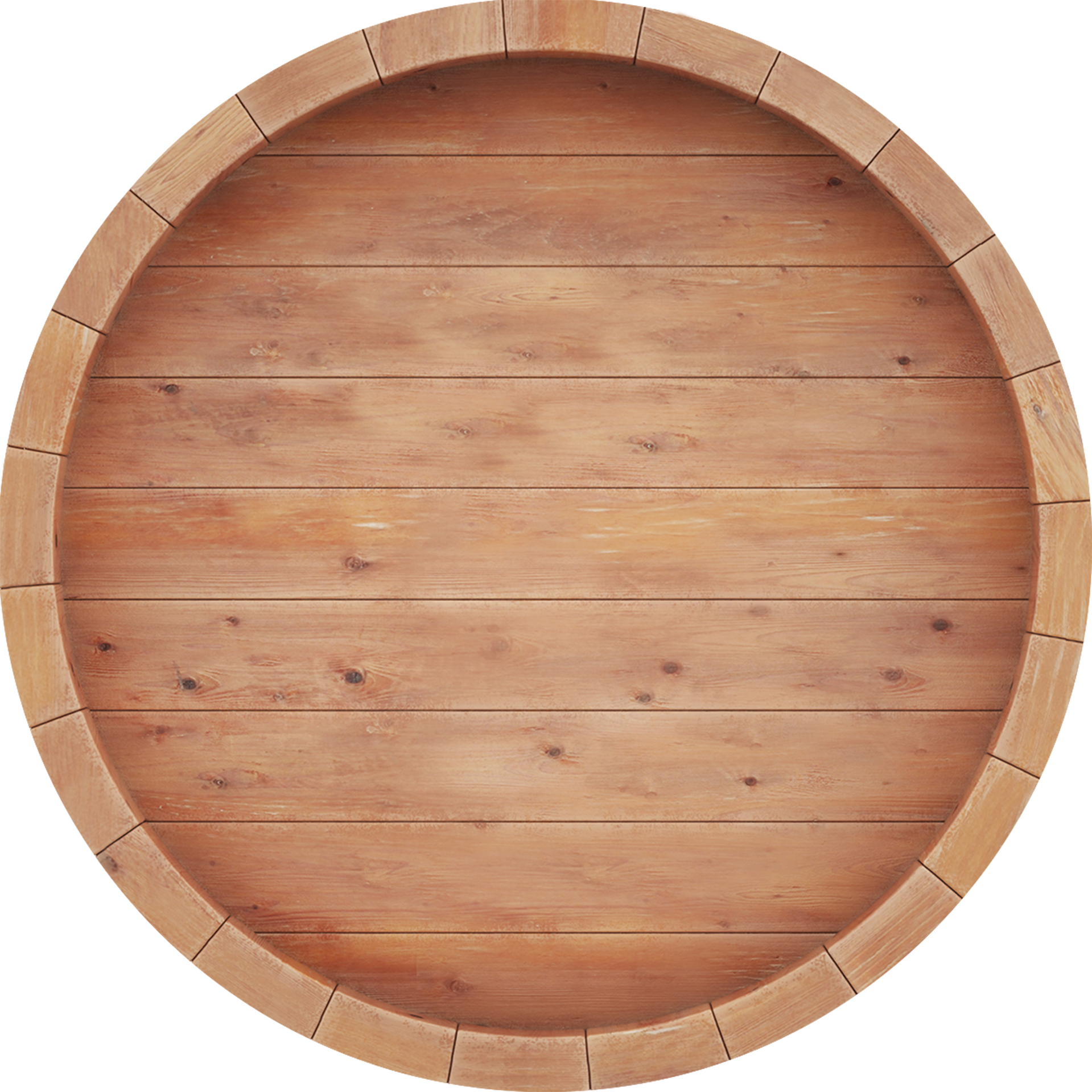 *T-1301 (*Round Item Only) Wood Barrel
